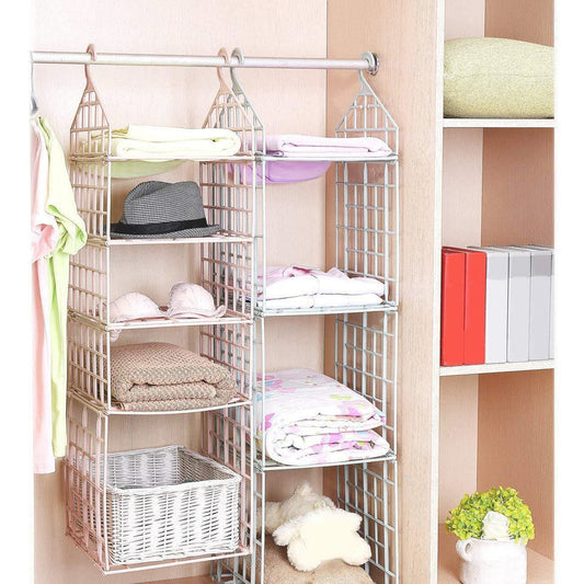 5 Layer Folding Clothes Storage Racks Hanging Organizer